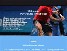 Tablet Screenshot of playersedgetennis.com